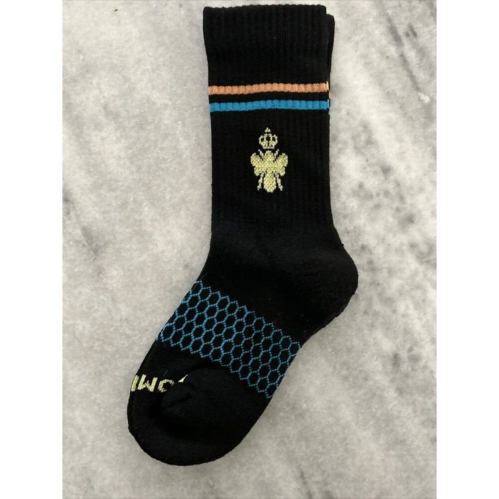 Bombas Youth XS Half Calf Socks in Black